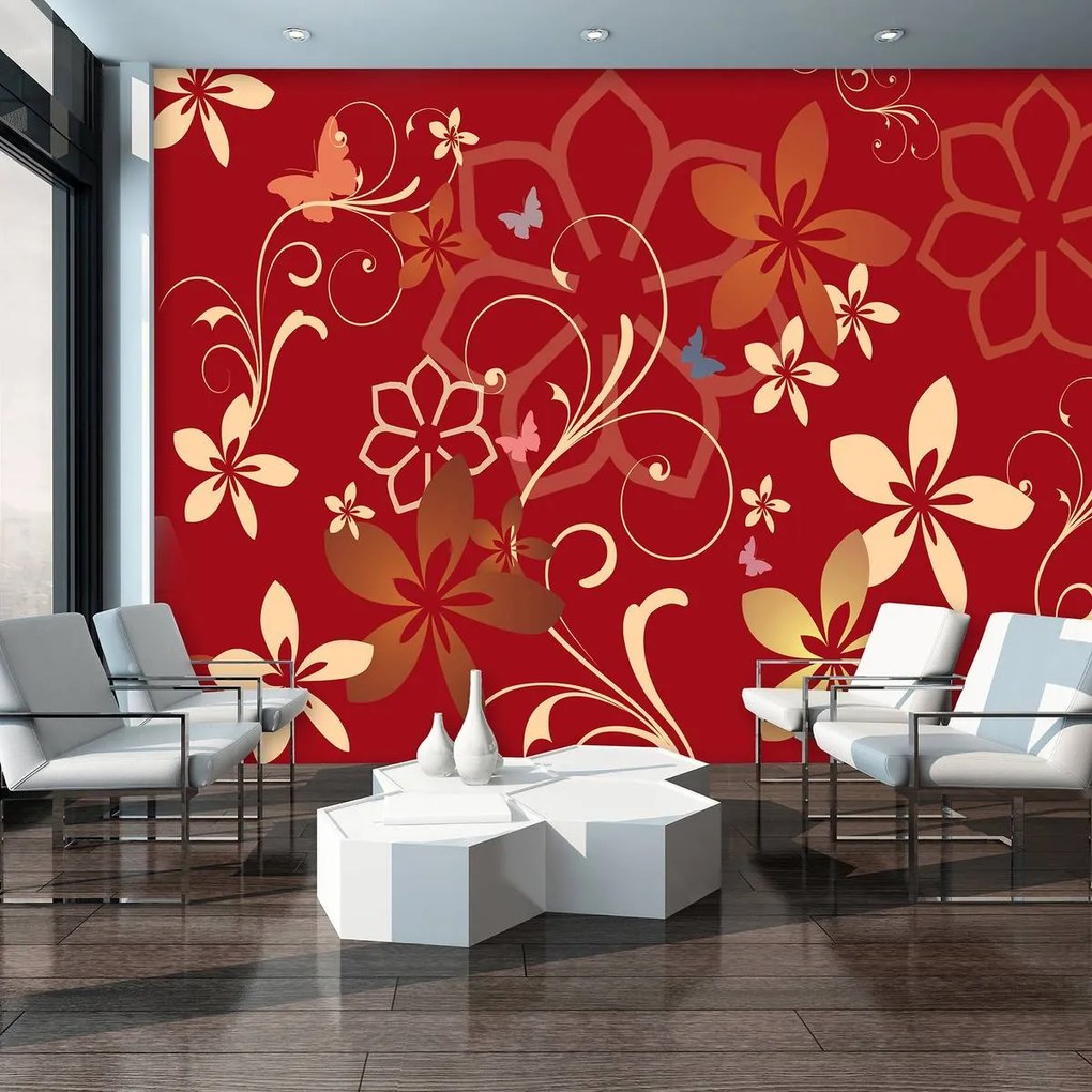 Fototapet - Arta florală - abstract (152,5x104 cm)