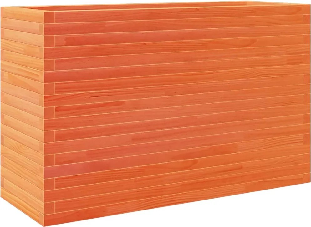 vidaXL Jardinieră grădină, maro ceruit, 110x40x68,5 cm, lemn masiv pin