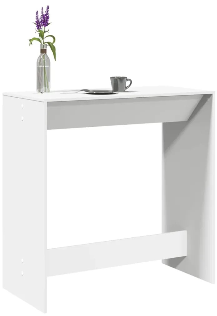 vidaXL Masă de bar, alb, 102x50x103,5 cm, lemn prelucrat