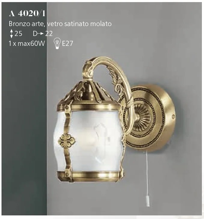 Aplica de perete clasica design italian realizata manual 4020