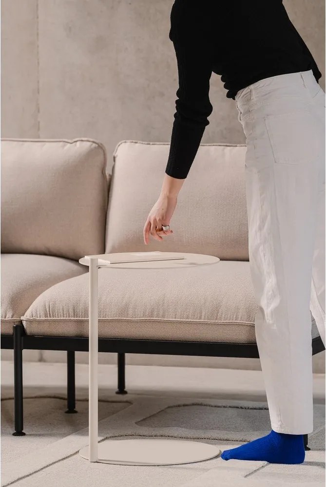 Măsuță auxiliară rotundă din oțel 41x40 cm Ande – noo.ma