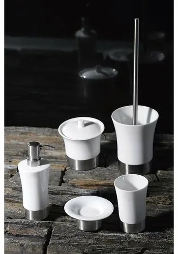 SAPHO 1308-28 Justy Perie de toaletă pentrupicioare, ceramică / oțel inoxidabil