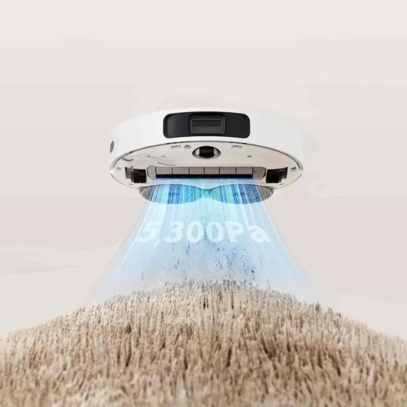 Robot aspirator Dreame L10 Ultra, 5300 Pa, 5200 mAh, 75W, Pana la 200 m², Cartografiere 3D, Senzor LDS, Statie de incarcare, Autonomie pana la 210 min, Alb