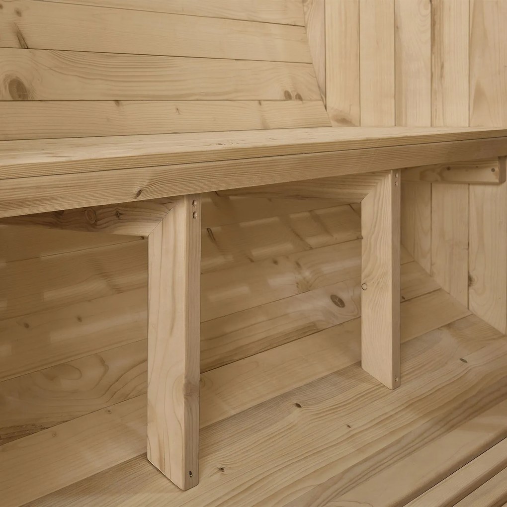 Vonkajšia sudová sauna Spitzbergen L dĺžka 190 cm priemer 190 cm (6 kW)