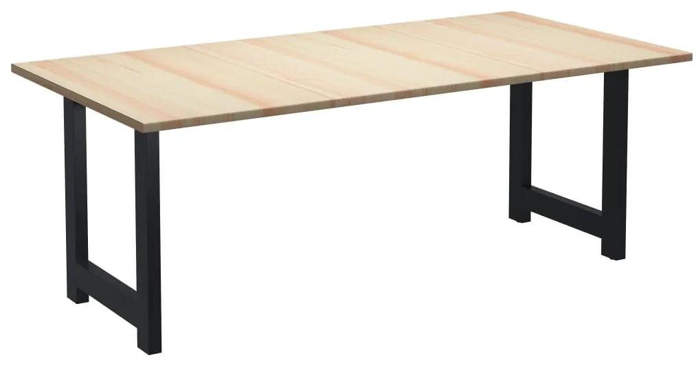 3051317 vidaXL Masă de bucătărie, 220 x 100 x 76 cm, lemn de pin