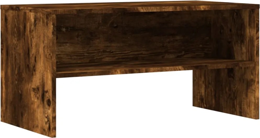 vidaXL Comodă TV, stejar fumuriu, 80x40x40 cm, lemn prelucrat
