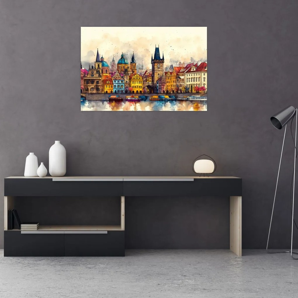 Tablou - Toamna în orașul pictat (90x60 cm)