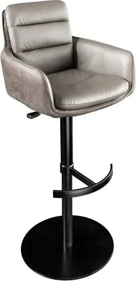 Scaun de bar pivotant Big George, microfibra/ piele taupe