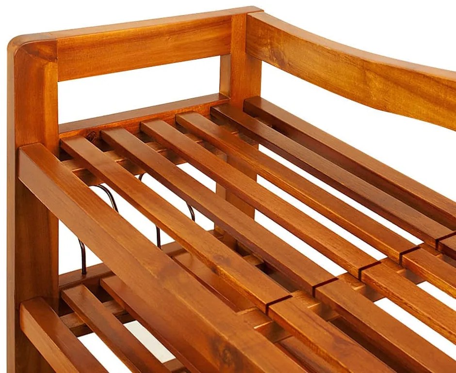 Raft pentru pantofi RUSTIC, 5 polițe, 95x26x82cm, maro natural Casaria