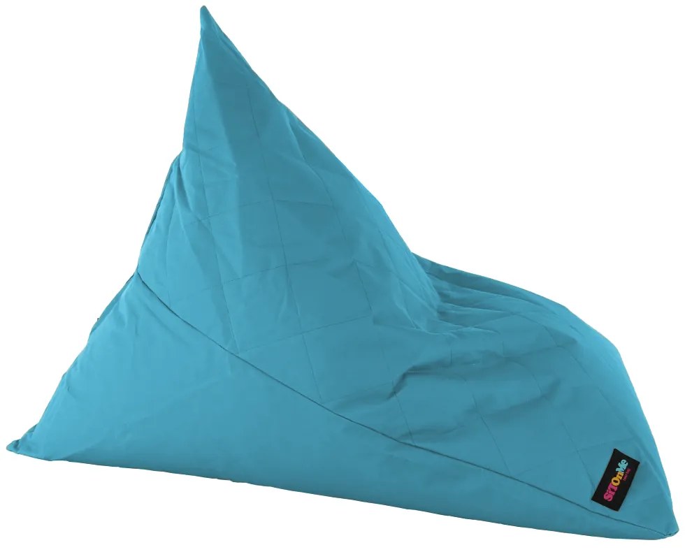 Fotoliu tip sac, material textil turcoaz, VETOK