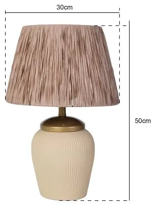 Lampă de birou RAMZES 1xE27/40W/230V crem/maro