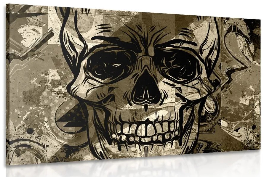 Tablou craniu în design sepia