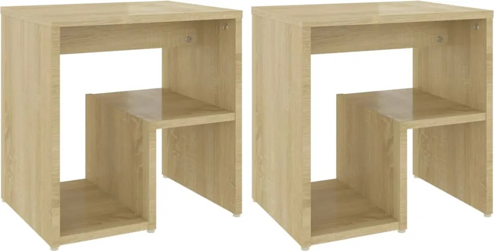 vidaXL Noptiere, 2 buc., stejar Sonoma, 40x30x40 cm, PAL