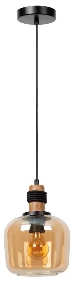 Lustră pe cablu Lucide 45408/18/62 ILONA 1xE27/40W/230V d. 18 cm negru/bej