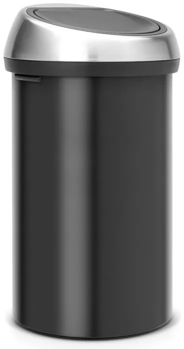 Cos de gunoi Brabantia Touch Bin 647251, 60 L, Deschidere lina si silentioasa, Negru/inox