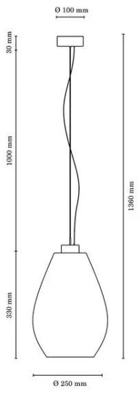 Spot-Light 9824076 - Lustră suspendată pe cablu PIRO 1 x E27, 60 W, 230 V