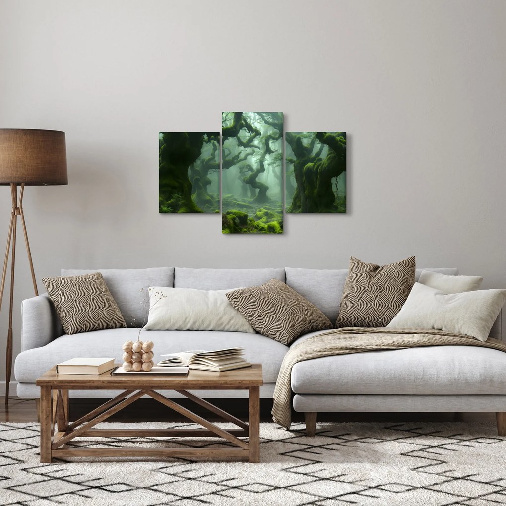 Tablou - O pădure acoperită de mușchi (90x60 cm)