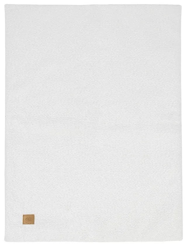 Pătură pentru copii albă din material bouclé 100x77 cm – Meowbaby