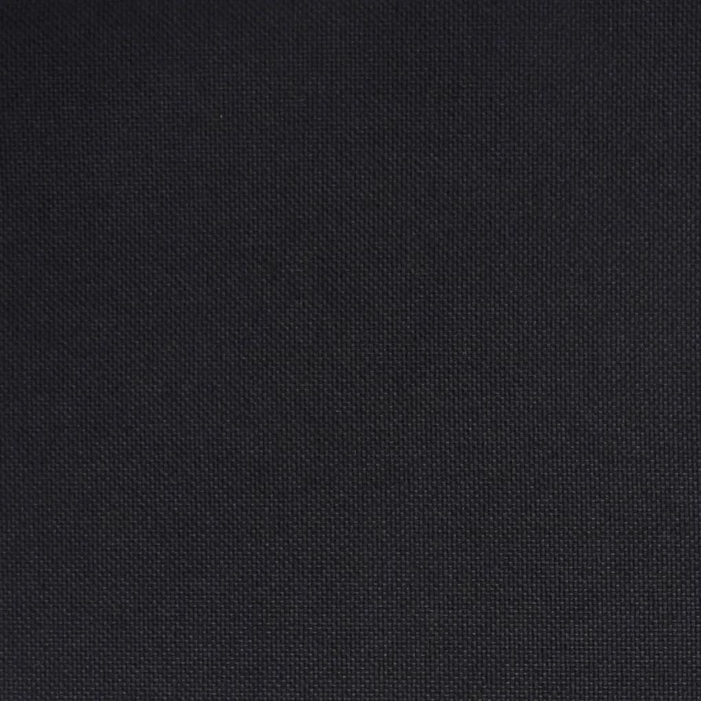 Scaun balansoar cu taburet, negru, textil 1, Negru, Cu suport de picioare