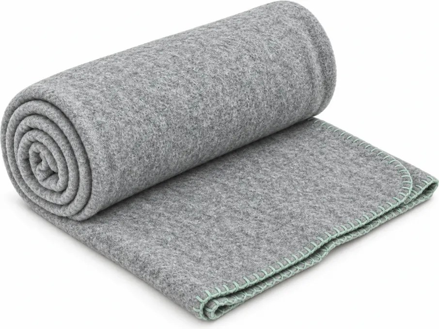 Patura din fleece FLEORA, alb-gri deschis Dimensiune: 150 x 200 cm