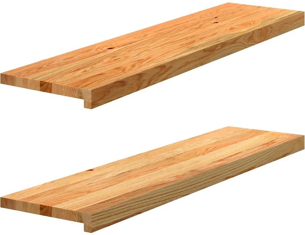 vidaXL Trepte de scară 2 buc maro deschis lemn masiv de stejar