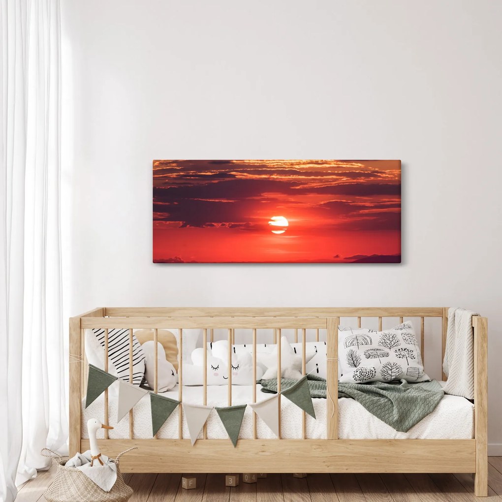 Tablou cu soarele colorat (120x50 cm)