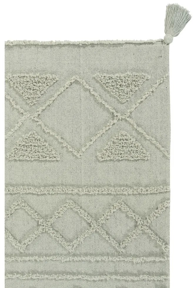 Covor verde deschis lavabil/țesut manual din bumbac 120x160 cm Tribu Olive – Lorena Canals