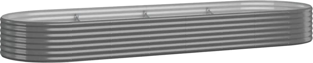 vidaXL Strat înălțat grădină 322x100x36 cm oțel galvanizat