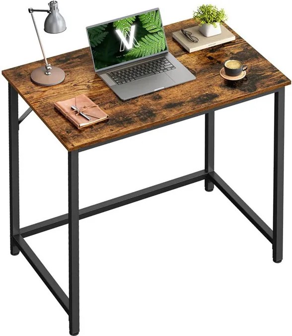 Birou URBAN în stil industrial, 80x50x75 cm, maro/negru Vasagle