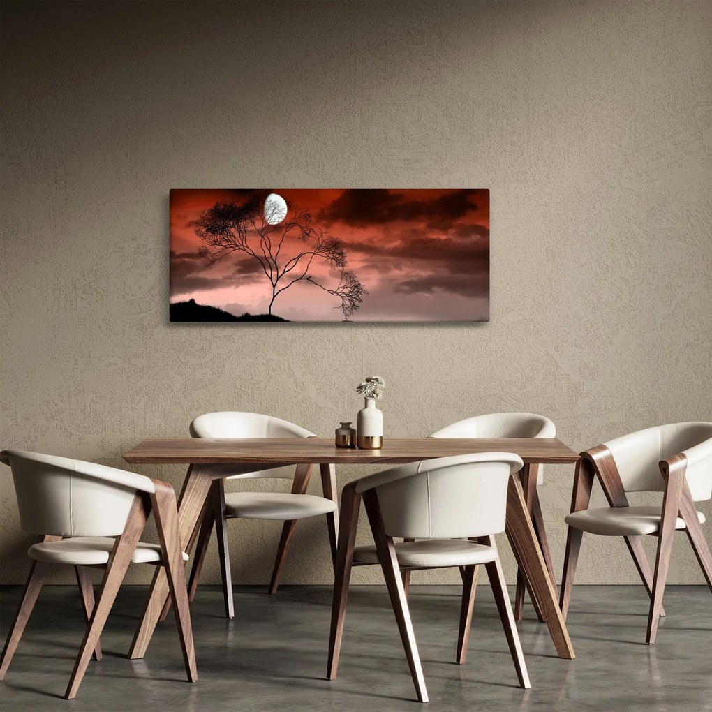 Tablou - Luna luminează noaptea (120x50 cm)