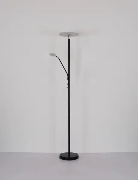 Globo 59093S - Lampă de podea LED cu reglare a intensității STANFORD 28W/230V + 5W 3000K, neagră