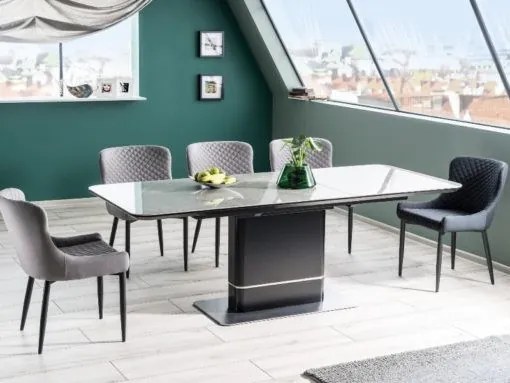Masa Bucatarie Si Dining PALLAS Extensibila Ceramica Gri 160(210)x90 cm