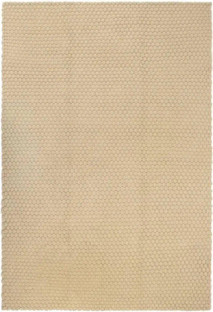 vidaXL Covor dreptunghiular, natural, 160x230 cm, bumbac