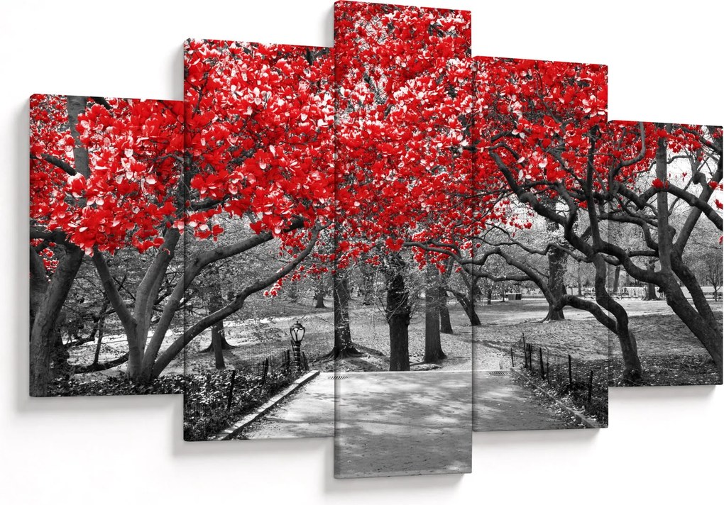 Tablou - Copaci roșii, Central Park, New York (150x105 cm)