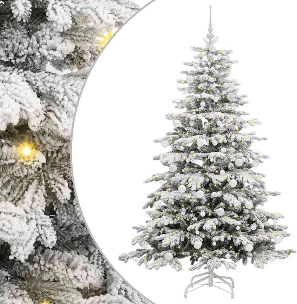 vidaXL Brad de Crăciun artificial cu ramuri articulare Alb 180 cm