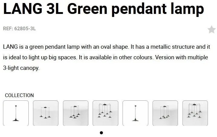 Lustra cu 3 Pendule design industrial LANG verde