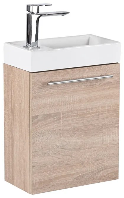 Mobilier de baie fantastic, cu lavoar, în culoarea stejarului Sonoma