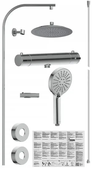 Schütte 60046 - Set de duș MADURA FRESH cu baterie termostatică, crom lucios