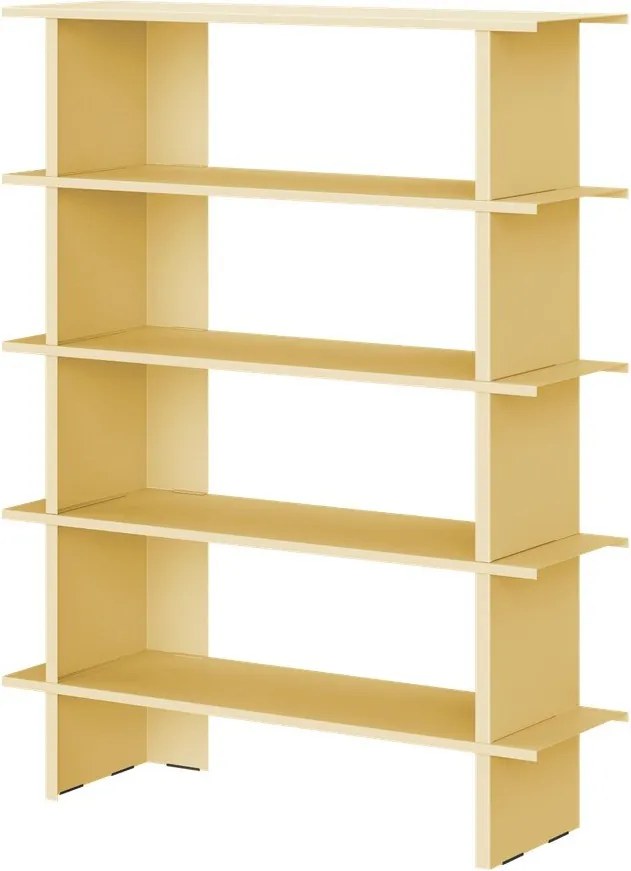 Bibliotecă galbenă din metal 120x156x37 cm Hes – noo.ma