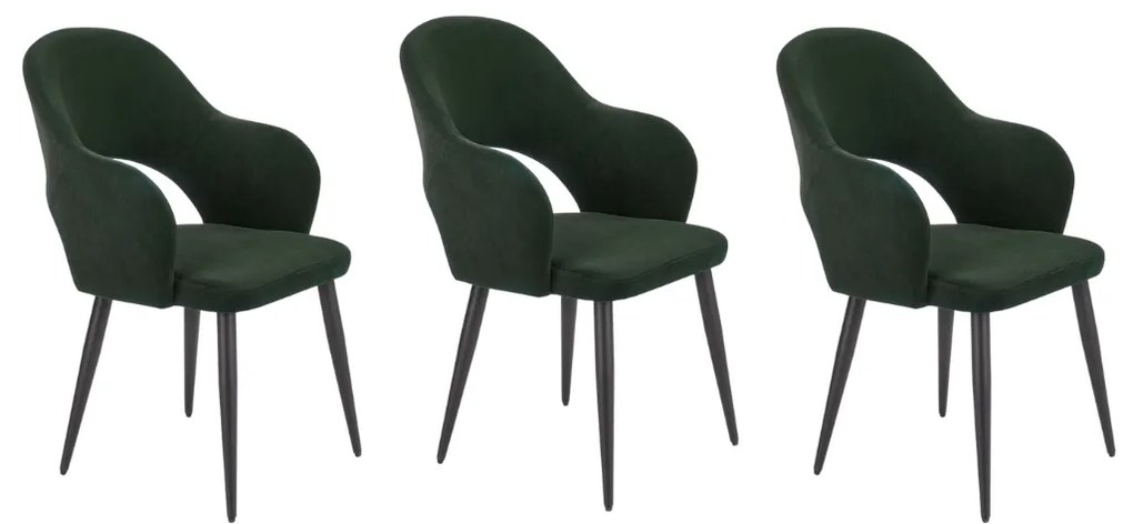 Set 3 scaune K364 velvet verde BF25