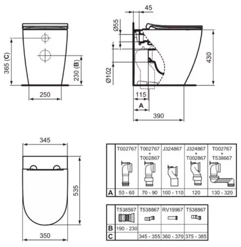 Capac WC softclose Ideal Standard i.life O alb slim Quick Release