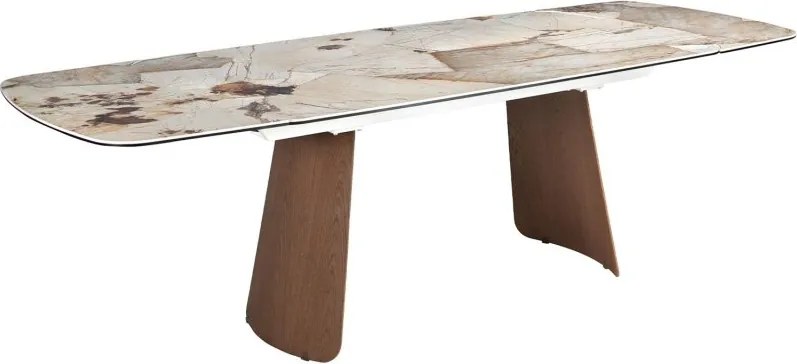 Masa extensibila design LUX Porcelain Marble 180-260cm