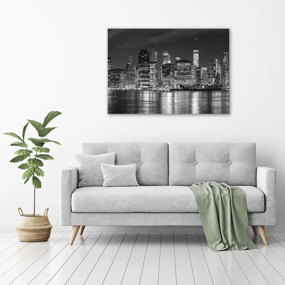 Tablou canvas Manhattan pe timp de noapte