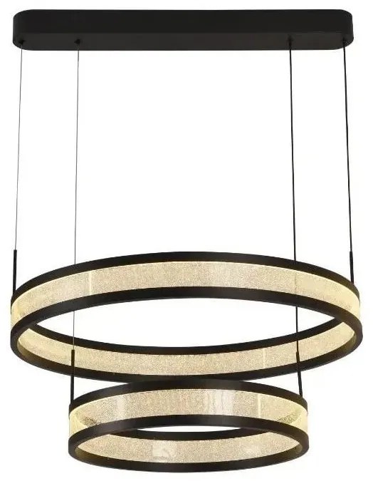 Lustră LED dimabilă pe cablu LED/40W/230V negru + telecomandă