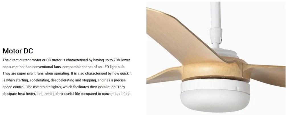 Lustra cu Ventilator si telecomanda PUNT M LED alb/artar