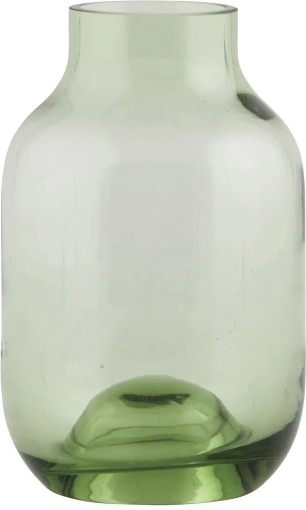 Vaza din Sticla Transparenta Verde (M) SHAPED - Sticla Verde diametru(17cm) x inaltime (25,4cm)