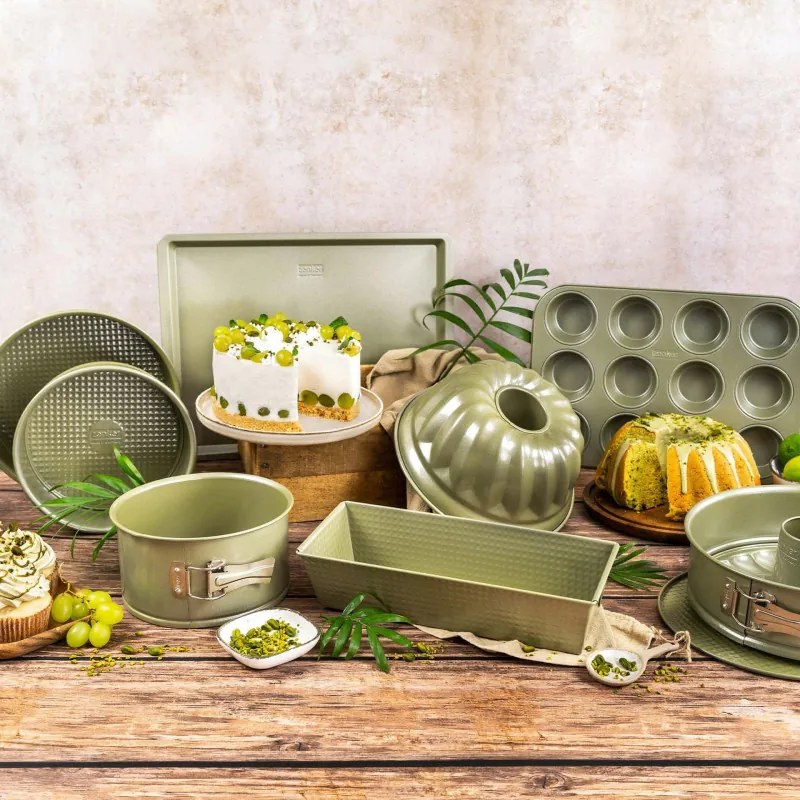 Forma de copt Zenker 7451, Rotunda, 24x7,5 cm, Acoperire ILAG Maximizing Green, Pana la 180°C, Verde