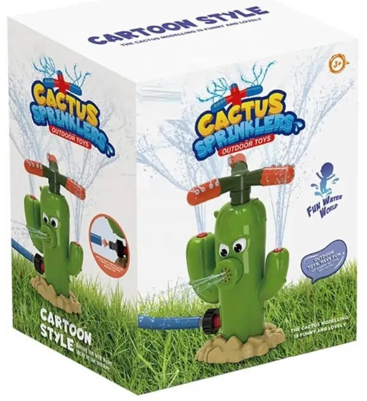 Joc cu apa in aer liber, cactus