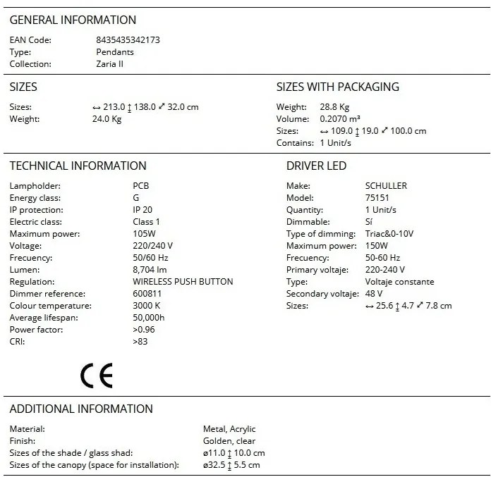 Lustra LED suspendata design modern Zaria II
