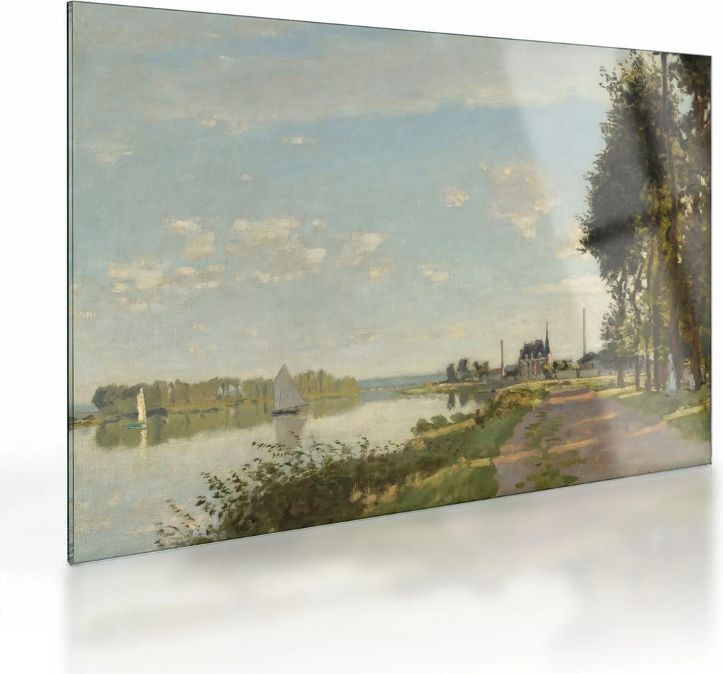 Tablou pe sticlă - Claude Monet, Argenteuil, reproducere (70x50 cm)